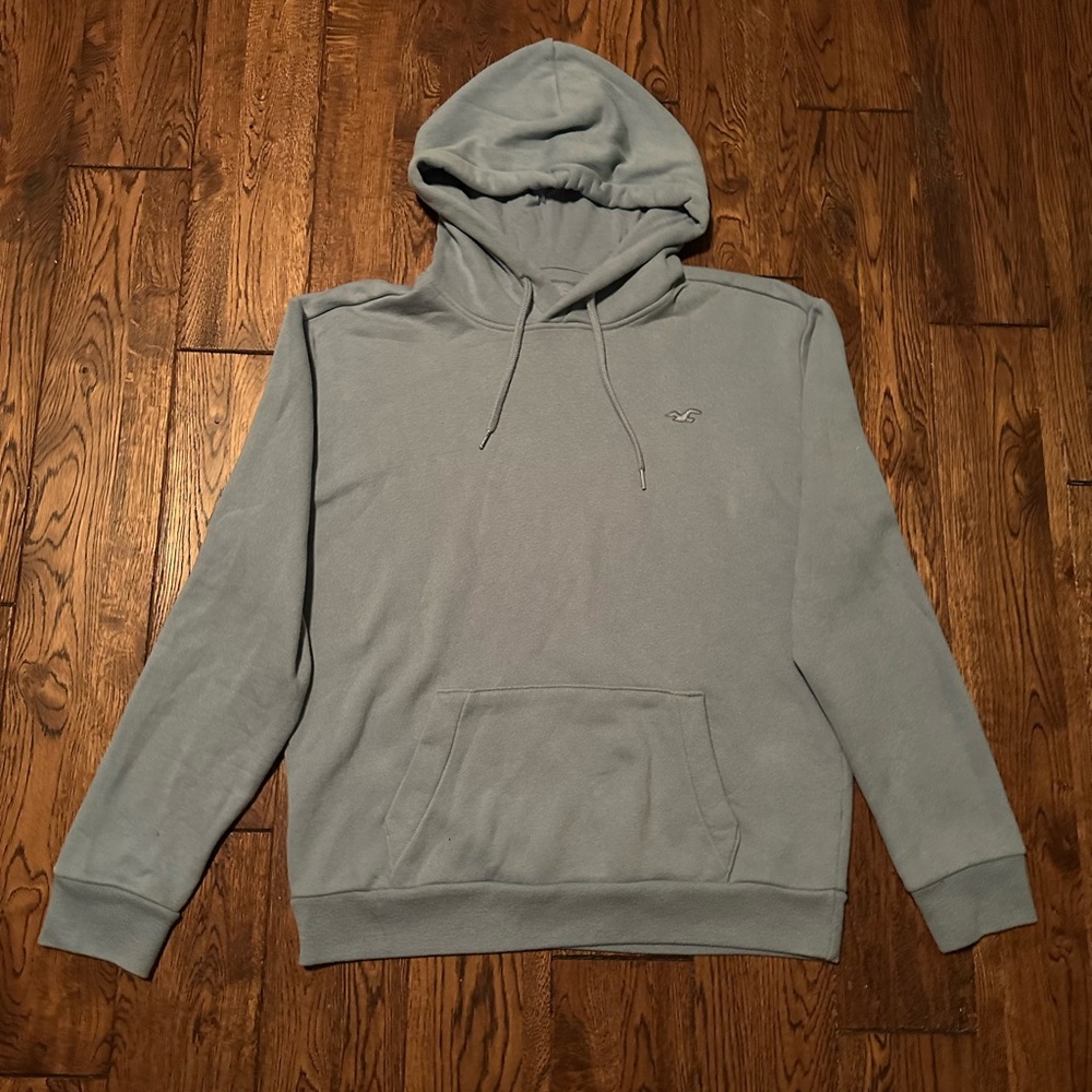 blue gray hoodie